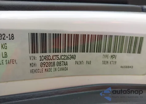 2018 Dodge Durango R/T Awd from USA, damaged, VIN 1C4SDJCT5JC216340